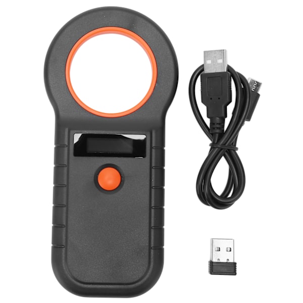 Pet Microchip Scanner 134,2Khz 125Khz EMID FDX B Kabelført USB Trådløs 2,4G Bluetooth Håndholdt Animal Chip Reader Sort