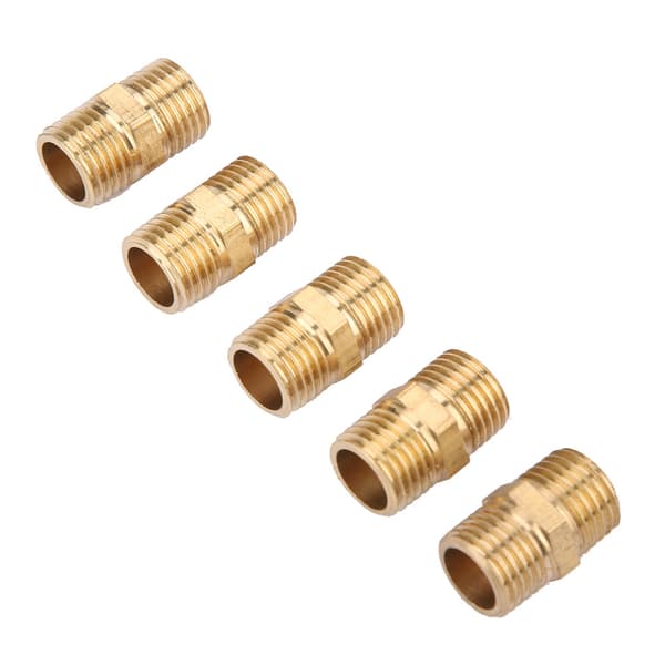 1/2\" Messing Rørfitting Hex Nippel Vandrørs Tilslutningstilbehør (5 stk)