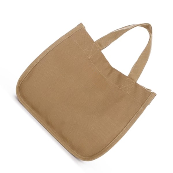 Lunch Bag Canvas Stor Kapacitet Stilren Multifunktionell Praktisk Bekväm Handtag Mamma Väska för Utomhus Camping Företag Skola Khaki