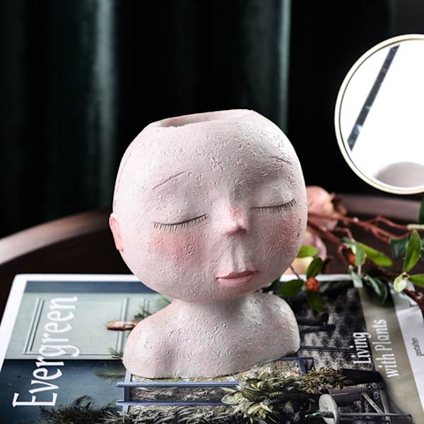 Art Modeling Figur Vase Sukkulent Pot Have Dekorativ Bordpladedekoration