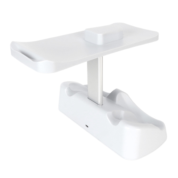 Laddningsstation för PS5 VR2-kontroller med VR-headsetstativ LED-indikator 2 magnetiska spännen Typ C-kabel Vit