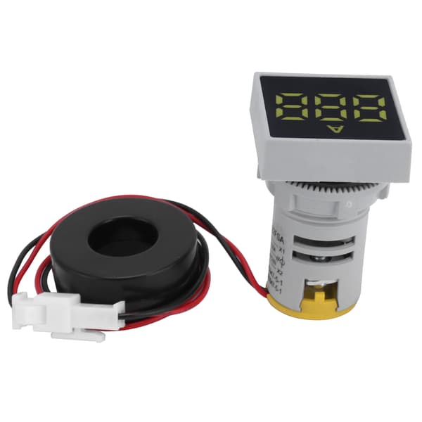 Digitalt strømmåler matt panel Amperemeter Signalindikatorlys AC 220V AD16‑22FSAYellow