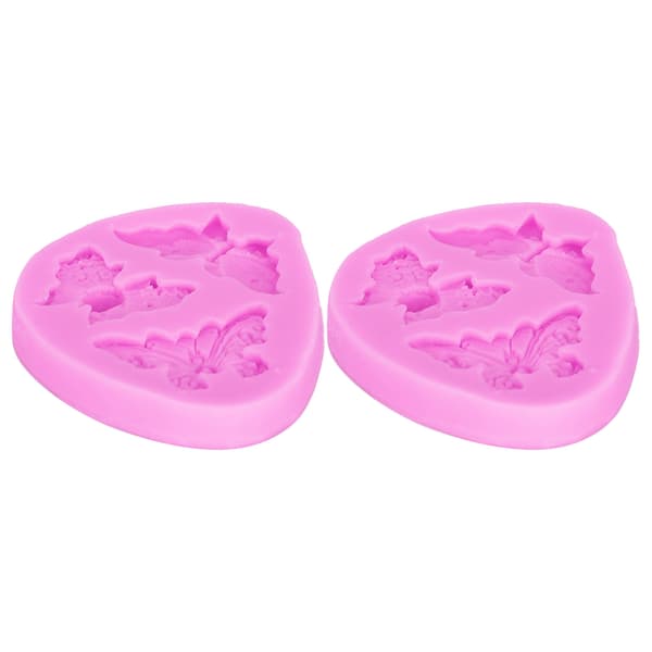 2 STK Kakeform Silikon Rosa for Mat Smørpaier Håndlaget Såpe Aromaterapi Gips