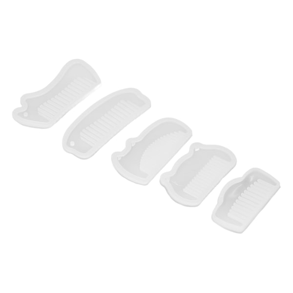 5 stk. Kam Siliciumforme Elastiske Bløde Transparente Dekoration Siliciumforme til Fremstilling af Kamme DIY Håndværk