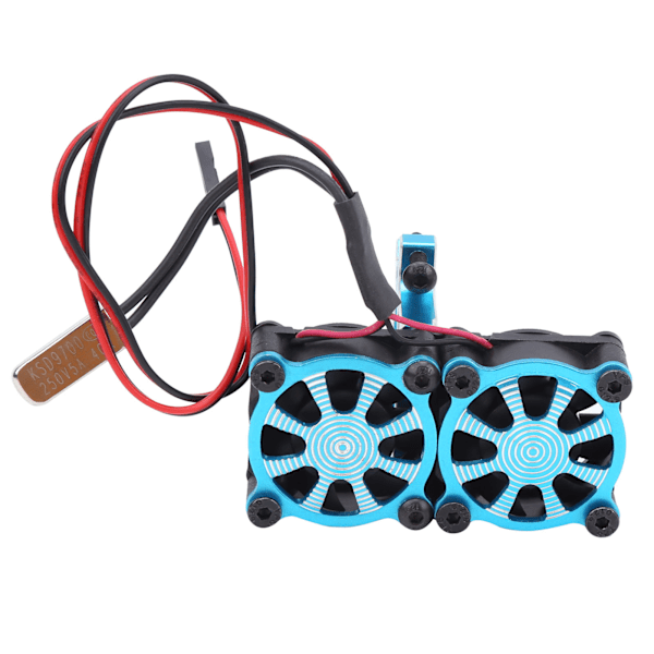 Double Cooling Fan Adjustable Motor Radiator Upgrade Spare Parts for TRX4 1/10 RC CarBlue