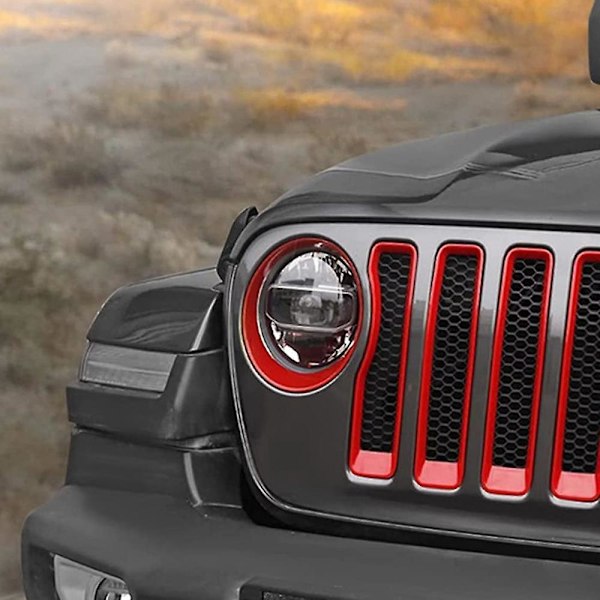 18-22 Jeep Wrangler JT Gladiator Frontlys ringer Center Mesh Rim Trim Kit fra Niortuning Tilbehør