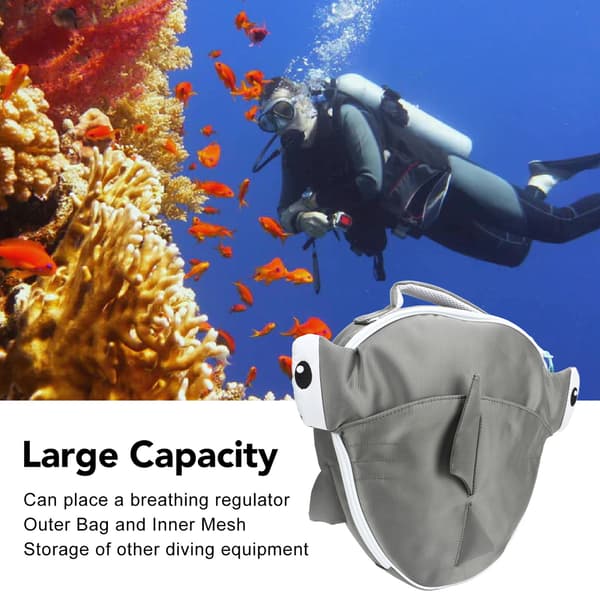 Andningsregulator Förvaringsväska Stötsäker Snorkelutrustningsväska Tecknad Dykskyddspaket Typ 1 28x9x32cm
