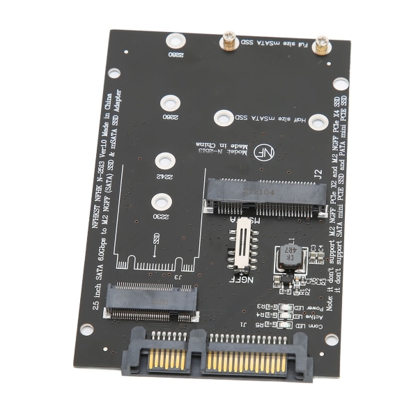 M.2 til SATA-konverteradapter Rask overføringshastighet Praktisk PCB MSATA-harddiskadapterkort for datamaskin