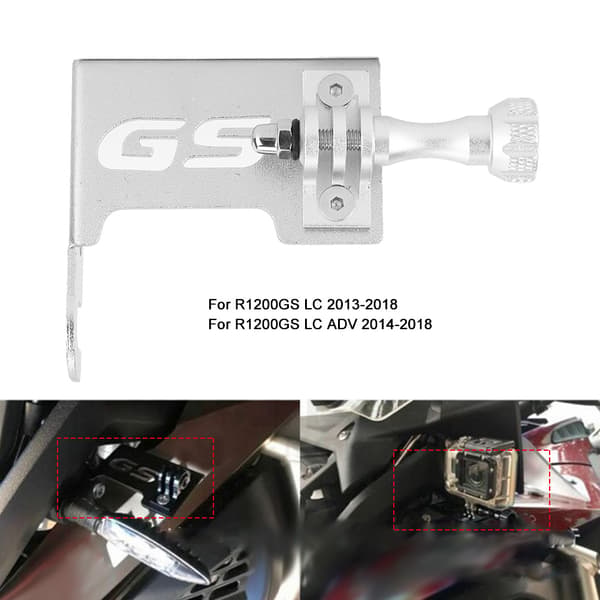 Actionkamerafäste Data Recorder Bracket Holder Motorcykelkonvertering för R1200 GS LC ADV14-18silver
