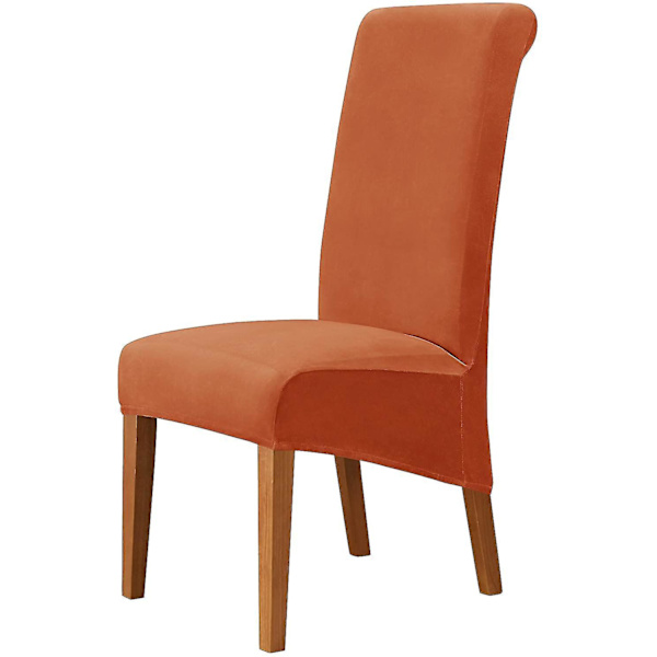 Stretchbara tvättbara bruna matstolsöverdrag (2-pack)