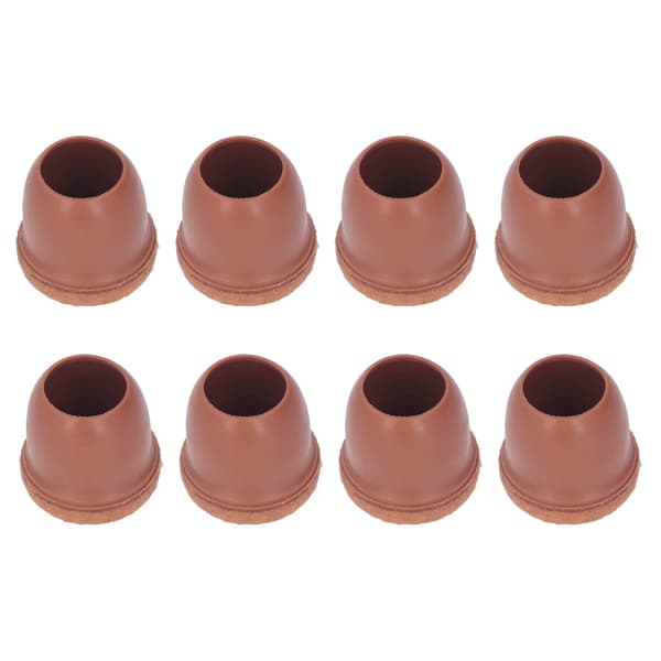 8 st Stolsbensskydd TPE Golvskydd Möbelbensskydd Set Kit för Bord Pall Brun M
