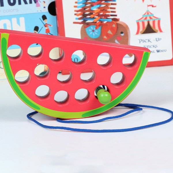 Träd Träning Leksak Trädning Frukt Mask Äta Äpple Jordgubbe Ananas Vattenmelon Barn Pedagogiska Baby Leksaker