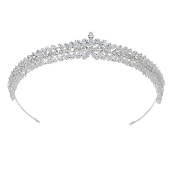 Brude Hårtilbehør - Elegant Cubic Zirconia Bryllupshovedbånd og Krone til Kvinder