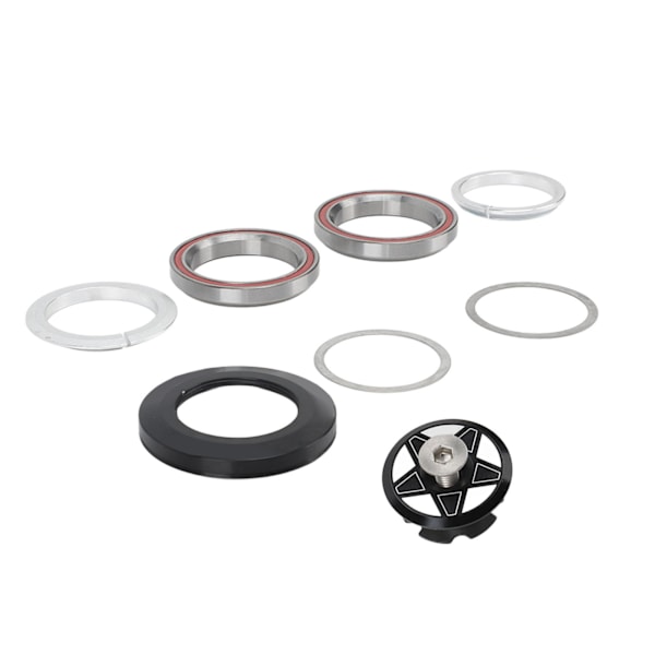Sykkel Headset i aluminiumlegering med dobbel kulelager, fargeekte sykkelgaffelskålsett for 41,8 mm rette rørrammer