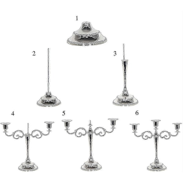 Tre ljus metall ljusstake bricka bord järn ljus dekoration ornament