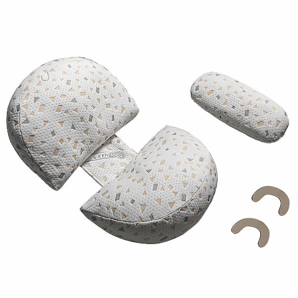 Side Sleeper Graviditetspude U-formet Dobbelt Kileformet Barselspude med Justerbar Pudestøtte - B11 Grå
