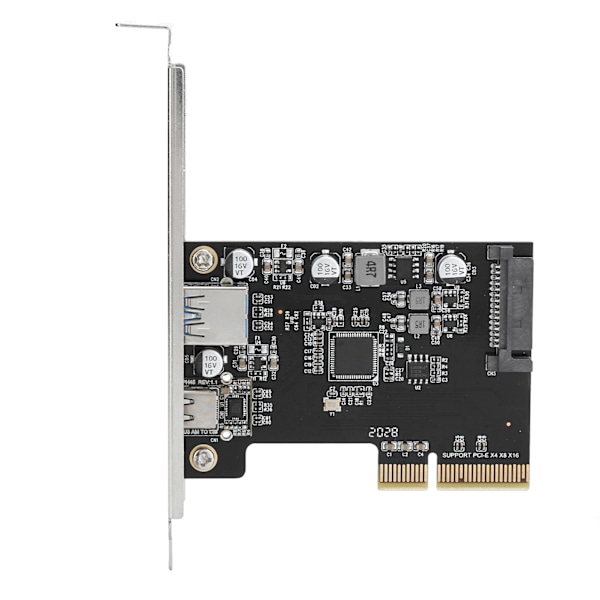 USB3.0 till USB3.1 expansionskort PCI Dual Port USB-gränssnitt DatortillbehörPH65AC