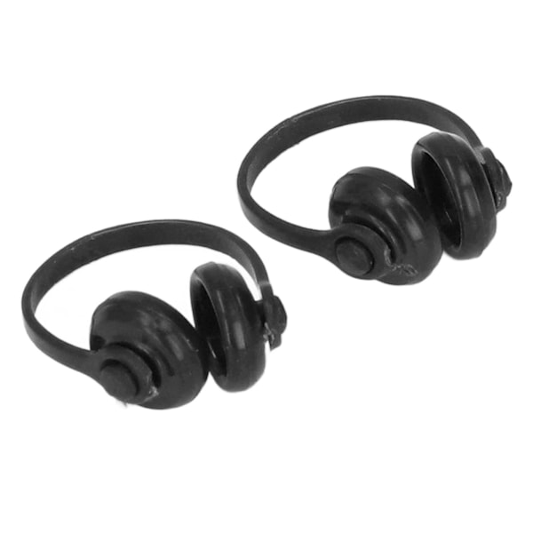 2 st 1/12 skala miniatyr headset modell hög simulering naturtrogen docka hörlurar dekoration svart