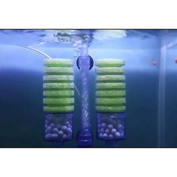 Biokemisk Filter, Akvariefisketank Mini Filter, Akvariefisketank Biokemisk Filter, Lydløs Svampefilter, til Akvarie Internt Filter til Fre