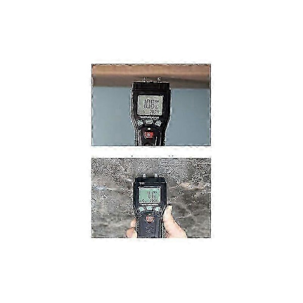 Puun kosteusmittari, 7 tilalla, LCD-taustavalolla