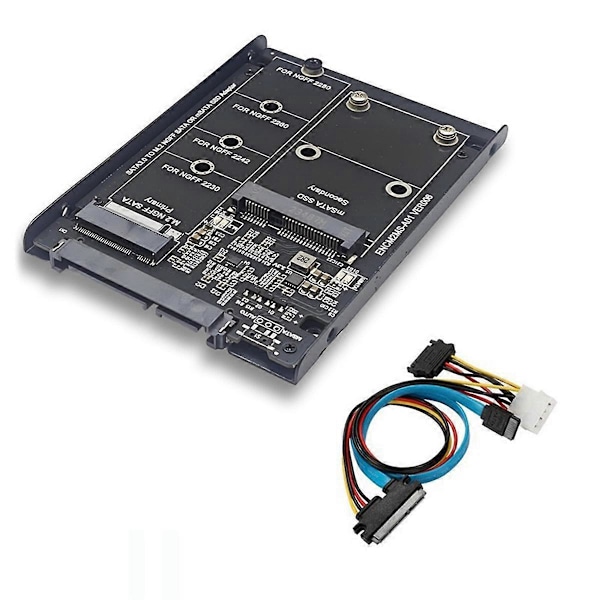 SSD-fodral M2 NGFF & MSATA till SATA3.0 6Gb Adapter Riser-kort