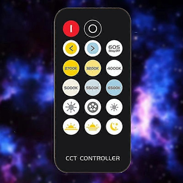 LED Controller Mini Trådløs RF 17-Tasters Fjernbetjening Konstant Tryk To-Farvet Lys RGB+CCT LED