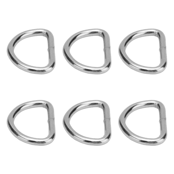 100 st D-ringar Järnmaterial Utsökt Bred applikation Robusta Hållbara Metall D-ringar för Kläder Ryggsäck Väska Silver