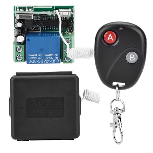 433MHz Trådløs RF Relæ Fjernbetjening Switch Modtager Sender System To fjernbetjening