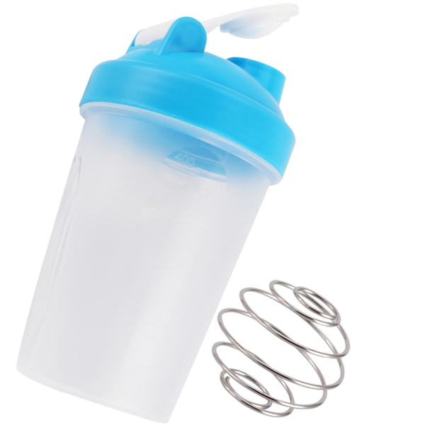 400ML Shake Bottle Plast Protein Flaske Fitness Vannkoker Sportkopp Uten BPABlå