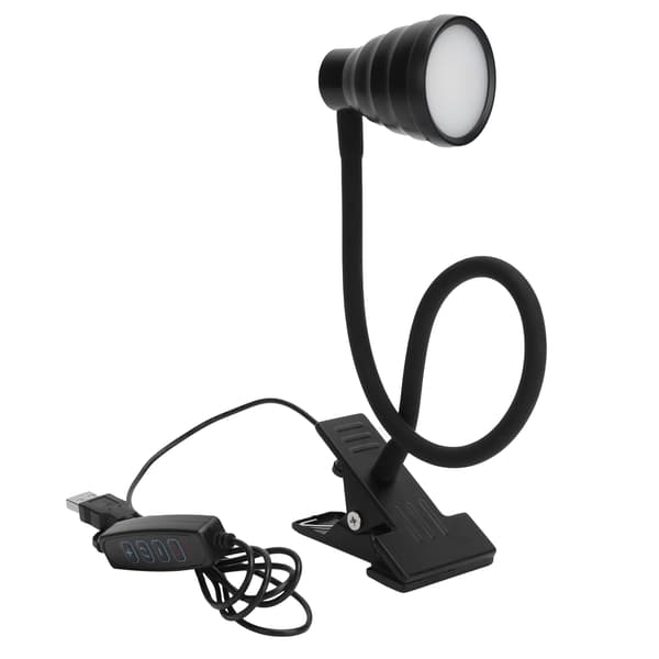 Justerbar klipslampe USB læringslys leselampe øyebeskyttelse belysningsutstyr Svart