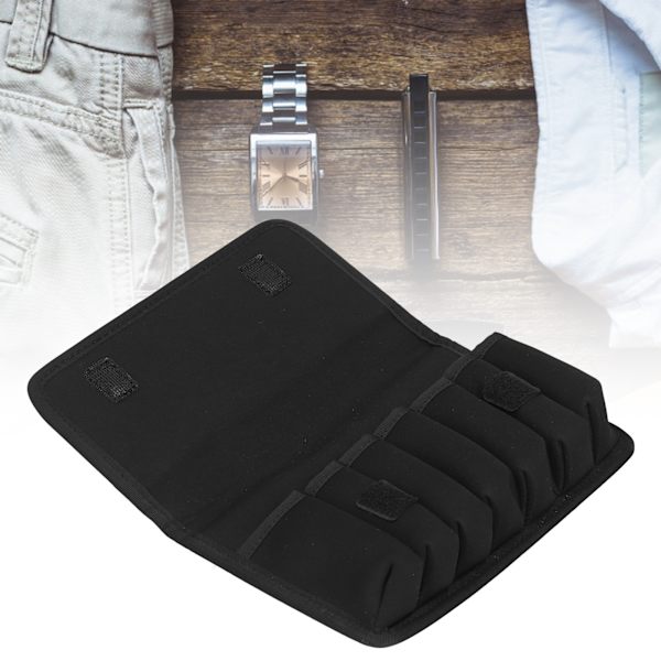 Bærbar sort EVA Harmonica opbevaringstaske med 7-holder