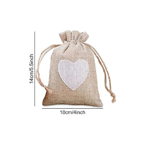 Jutesäckar för bröllop, dop, födelsedag - Set om 30 (10x14cm)
