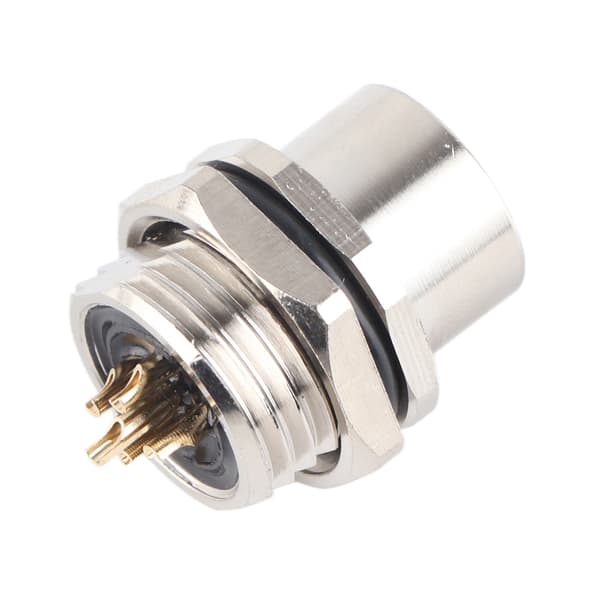 M12‑B‑S5 Panelmontert Sokkel M12 IP67 Vanntett Kobling 5-pinners Pluggadapter