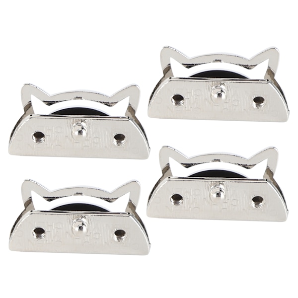4 Set Metall Dekorativt Spänne Katt Klämma Stopper Läder Varor Bagage Jeans DIY TillbehörSilver B01-51-52059