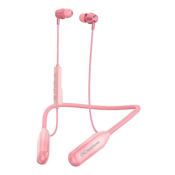 A20 Sport Bluetooth Headset Hängande Nacke Trådlös Brusreducering För Män Och Kvinnor-Y ZD B2 Rosa