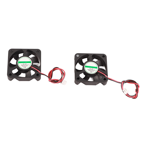 2 stk 3D-printer tilbehørsdel DIY 5010 Køleblæser 2Pin 12V 4000-6500 RPM 30dB 8-14CFM
