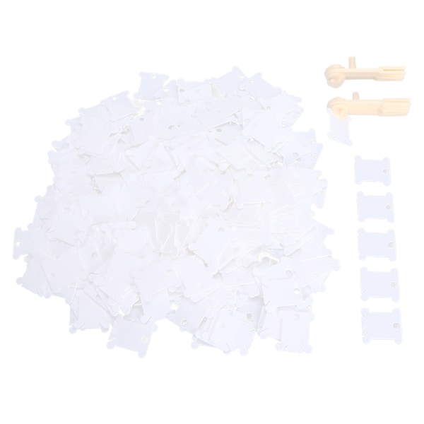 400 kpl muovikäämiä langan lajitteluun ja säilytykseen, ruostumaton, kaunis ja käytännöllinen ompelulangan säilytys DIY-ompeluun