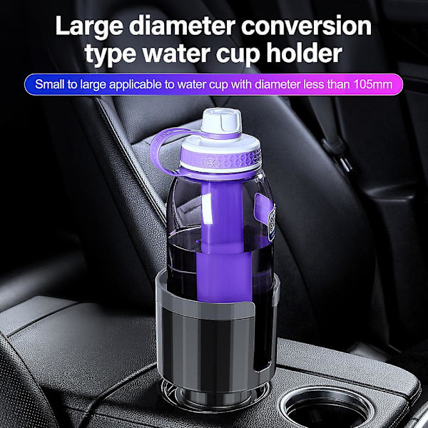 Kopphållare Adapter för Hydro Flask, Yeti, Nalgene - Justerbar och Passar Flaskor upp till 105mm