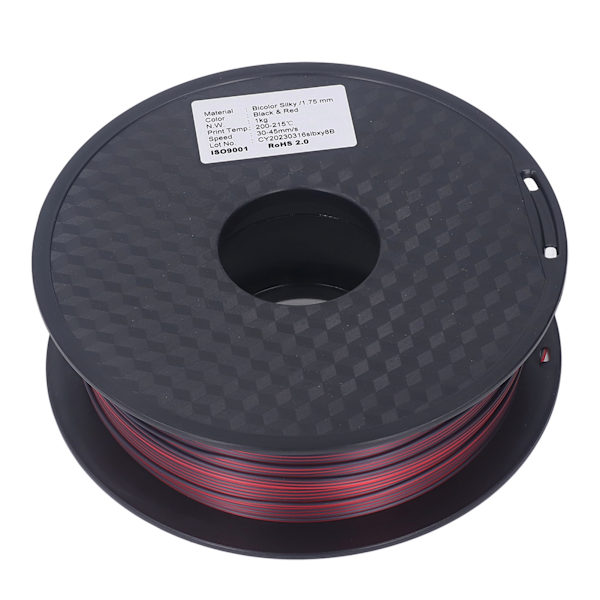 3D-utskriftsförbrukning 1,75 mm PLA-filament Svart Röd 2 Färg Eco Friendly Förbrukningsfilament