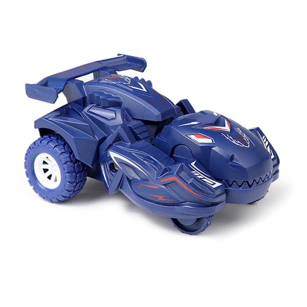Dinosaur Transforming Car Realistisk Deformation Tröghets Scooter Småbarn Barn Leksak Present Blå