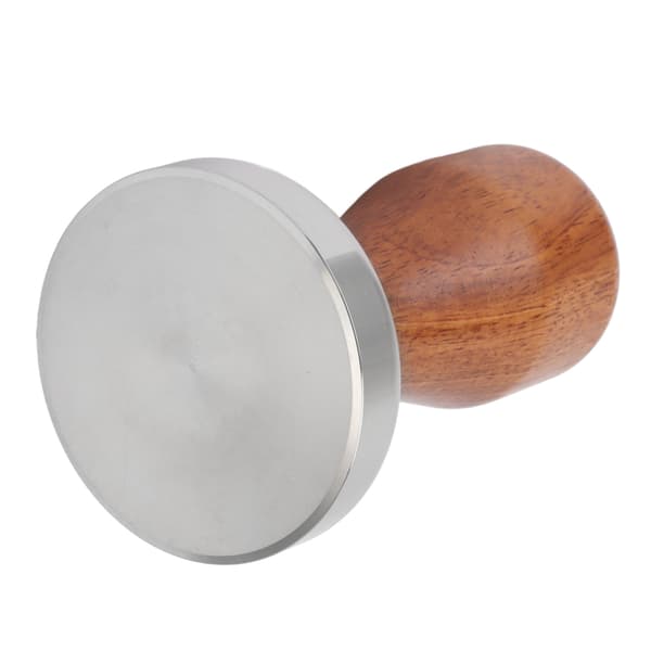 Kaffetamper Multifunksjonell 304 Rustfritt Stål Flat Base Kaffepulver Bønne Press Hammer for Kaffelaging 58mm/2.28in