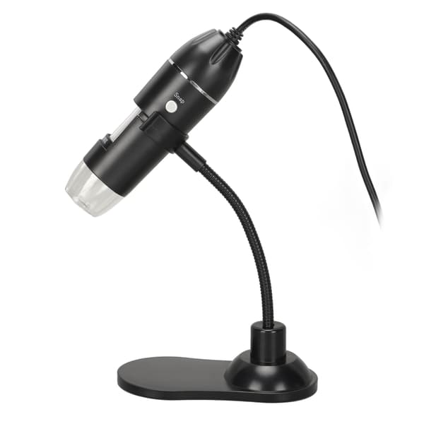 USB Mikroskop 50X til 1000X HD Bærbart Mini Digitalt Mikroskopkamera med 8 LED'er til Windows PC Sort
