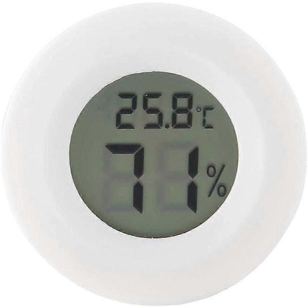 Mini Digital LCD Termometer Hygrometer Elektronisk Fuktighets- och Temperaturmätare för Husdjur, Termo-Hygrometer för Inkubatorer, Inomhus Reptiluppfödningslåda, Väder