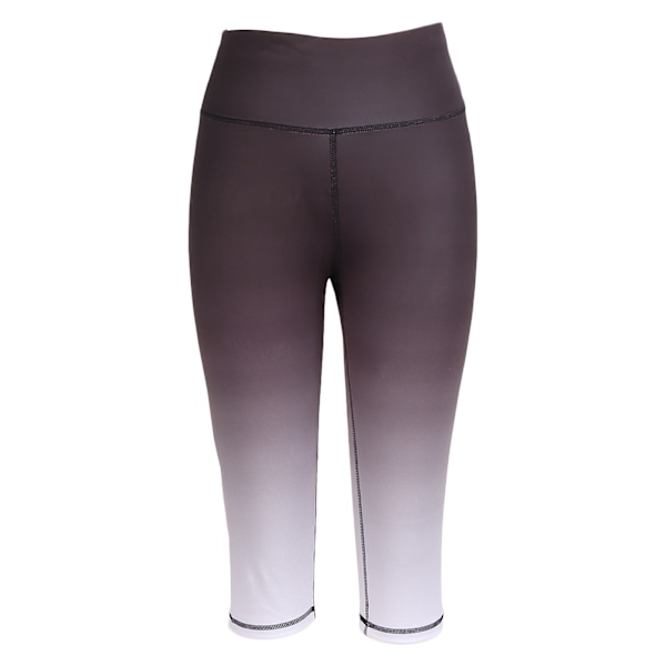 Kvinnor Hög Midja Yoga Byxor Gradient Svart Rumpa Lyft Ben Slanka Fitness Tights Klippta ByxorS