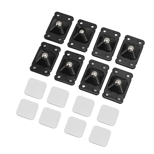 Mini Caster Wheels Adhesive 360 Degree Rotation Roller Wheels for Mini Furniture Storage Box Black