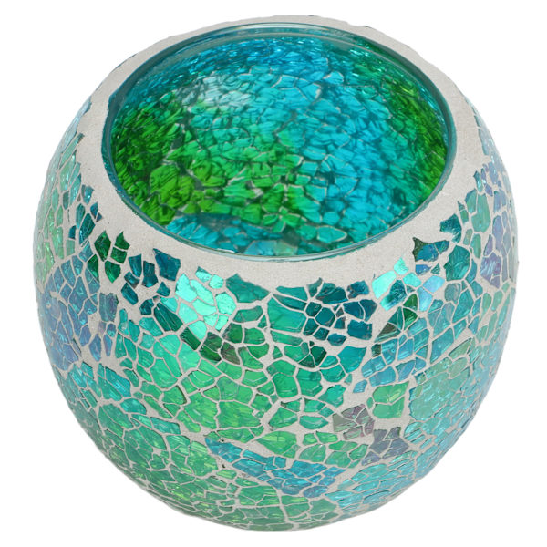 Mosaik Tealight-hållare Europeisk mosaikdesign Hållbart glas Utsökt lyster Glasljusstake för bar Hemmakontor
