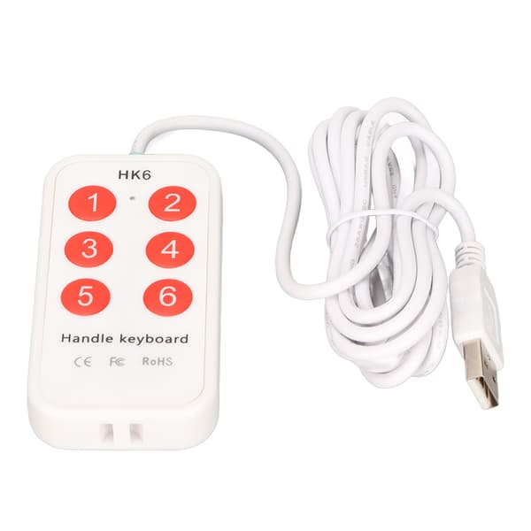 Programmerbart tastatur Lille USB 6 taster Programmering Tilpasning Håndholdt switch-controller til hospitalsbilledscanning