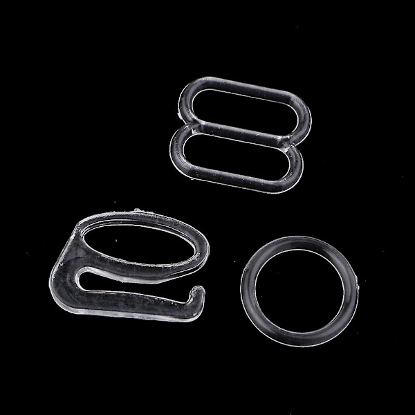 7 x 10 Set Nylon BH-band Justerare Slider/Krokar/O-Ring Underkläder Hantverk--