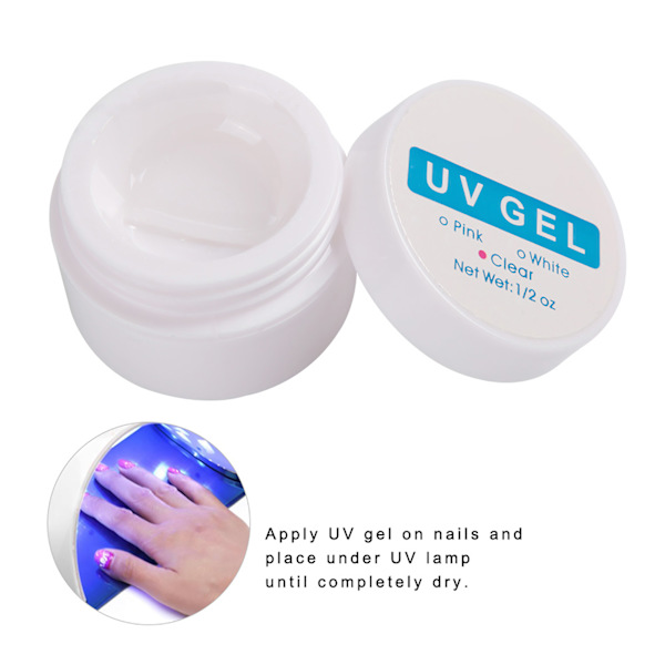 Nopeasti kuivuva Crystal Nail Extension Glue Manikyyri UV Gel Builder Kynsiliima Läpinäkyvä