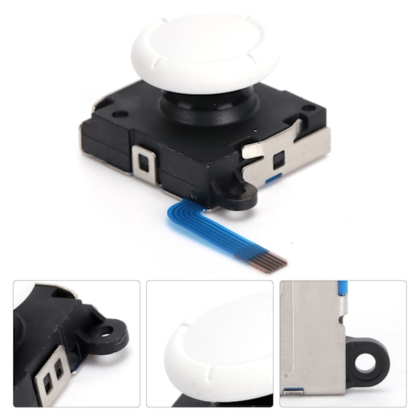 Analog Joystick Tommelpinne Knapp Modul Erstatning for Switch Joycon/Lite Kontroller Hvit